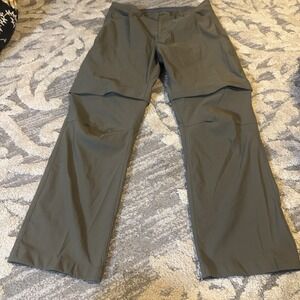 Eddie Bauer Convertible Tech Nylon Hiking‎ Outdoor Cargo Pants Mens 34x30 Green